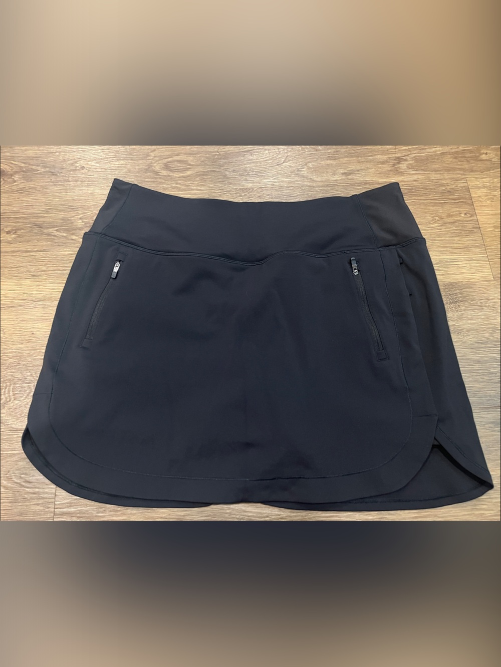 Athleta Black Active Skort with Zip Pockets